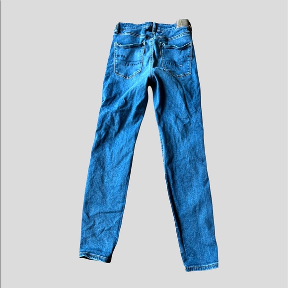 American Eagle Next Level Stretch Distressed Skinny Jeans size 8 Regular Hi Rise - Picture 2 of 5